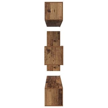 TV-Schranksatz mit Regal Sonstiges mit Speicher mit Tür 8 pcs Altes Holz 30,5 x 30 x 90 cm