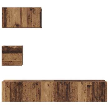 Wand TV Schrank 4 pcs Altes Holz 30,5 x 30 x 30 cm Mittel
