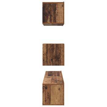 Wand TV Schrank 4 pcs Altes Holz 30,5 x 30 x 30 cm Mittel