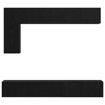 TV-Schranksatz mit Regal Sonstiges 6 pcs Schwarz Eiche 30,5 x 30 x 90 cm