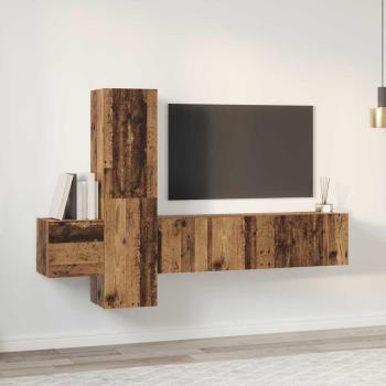 TV-Schrank-Set 5 pcs Altes Holz Mittel 181 x 30 x 120 cm