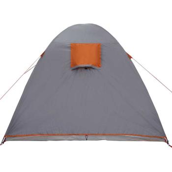 Kuppelzelt mit Dach mit Speicher Grau und Orange 384 x 254 x 170 cm