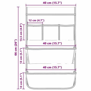 Aufbewahrungstasche mit Speicher Grau 66 x 40 cm Oxford