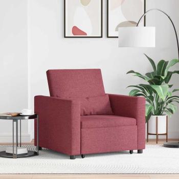 ARDEBO.de - 3-in-1 Einzelsofa Bett umwandelbar Weinrotes Gewebe