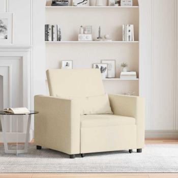 ARDEBO.de - 3-in-1 Einzelsofa-Bett konvertierbar Creme Stoff