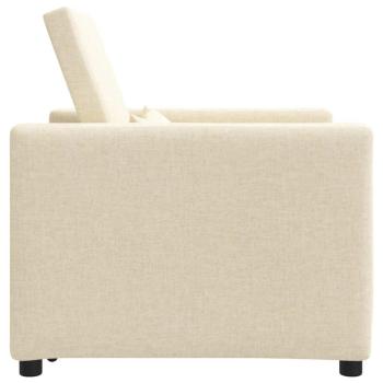 3-in-1 Einzelsofa-Bett konvertierbar Creme Stoff