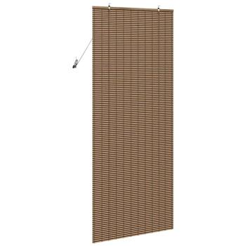 Fensterjalousien und -schattierungen Braun 90 x 220 cm Bambus