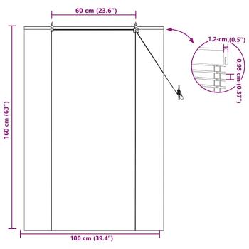 Rollo Braun 100 x 160 cm Bambus