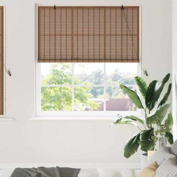 ARDEBO.de - Fensterjalousien und -schattierungen Braun 150 x 160 cm Bambus