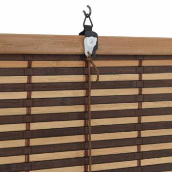 Fensterjalousien und -schattierungen Braun 150 x 160 cm Bambus
