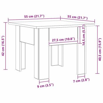 Couchtisch Altes Holz 55 x 55 x 42 cm