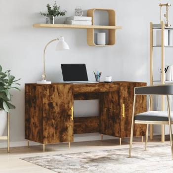 ARDEBO.de - Schreibtisch Räuchereiche 140x50x75 cm Holzwerkstoff
