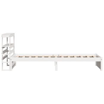 Bettgestell mit Kopfteil ohne Matratze Weiß 90x200 cm