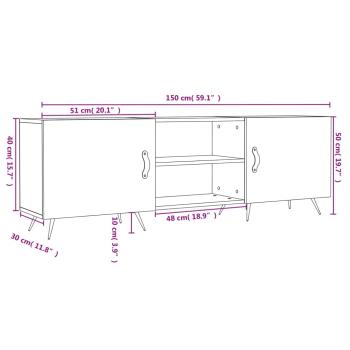 TV-Schrank Sonoma-Eiche 150x30x50 cm Holzwerkstoff