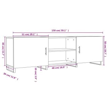 TV-Schrank Grau Sonoma 150x30x50 cm Holzwerkstoff