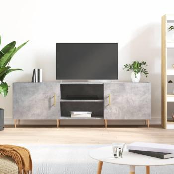 ARDEBO.de - TV-Schrank Betongrau 150x30x50 cm Holzwerkstoff