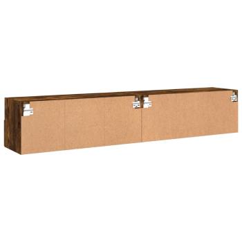 TV-Wandschränke 2 Stk. Räuchereiche 80x30x30 cm Holzwerkstoff