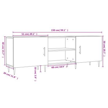 TV-Schrank Räuchereiche 150x30x50 cm Holzwerkstoff