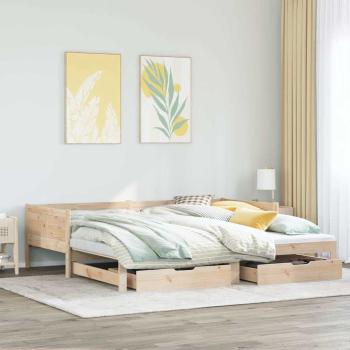 ARDEBO.de - Tagesbett Ausziehbar mit Schubladen ohne Matratze 80x200 cm