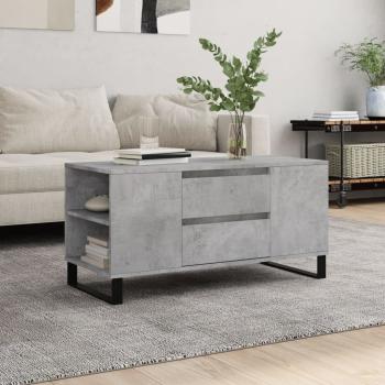 ARDEBO.de - Couchtisch Betongrau 102x44,5x50 cm Holzwerkstoff