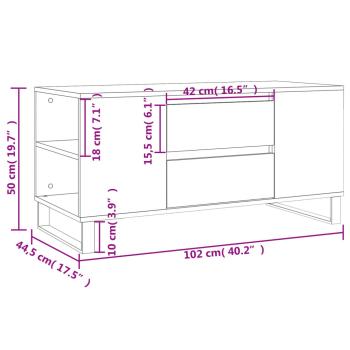 Couchtisch Betongrau 102x44,5x50 cm Holzwerkstoff