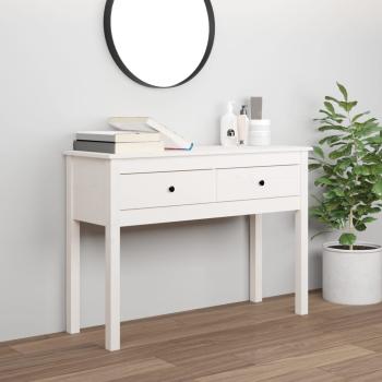 ARDEBO.de - Konsolentisch Weiß 100x35x75 cm Massivholz Kiefer