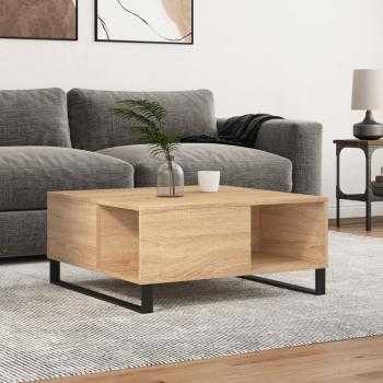 ARDEBO.de - Couchtisch Sonoma-Eiche 80x80x36,5 cm Holzwerkstoff