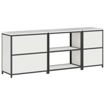 Küchenaufbewahrungsset mit Regal Sonstiges mit Speicher mit Tür 3 pcs Weiß 210 x 50 x 92 cm