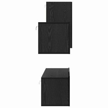 TV-Schrank-Set mit Regal Sonstiges 4 pcs Schwarz Eiche 30,5 x 30 x 60 cm