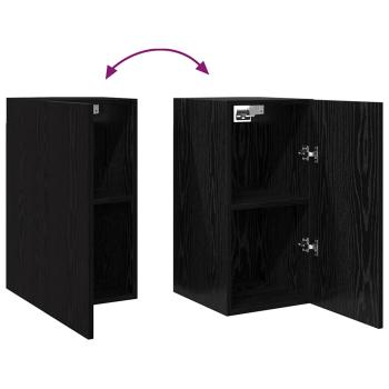 TV-Schrank-Set mit Regal 8 pcs Schwarz Eiche 181 x 30 x 120 cm