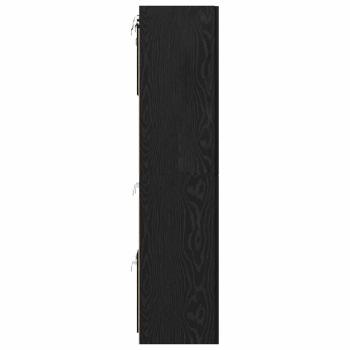 TV-Schrank-Set mit Regal 8 pcs Schwarz Eiche 181 x 30 x 120 cm