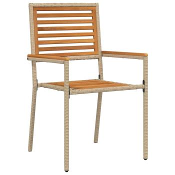 Outdoor-Stühle 4 pcs Creme, Braun