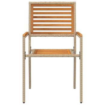 Outdoor-Stühle 4 pcs Creme, Braun