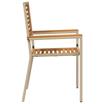 Outdoor-Stühle 4 pcs Creme, Braun