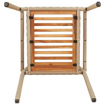 Outdoor-Stühle 4 pcs Creme, Braun