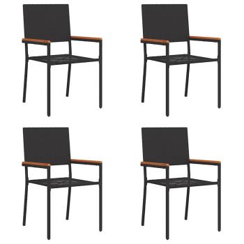 Outdoor-Stühle 4 pcs Creme, Braun