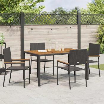 Outdoor-Stühle 4 pcs Creme, Braun