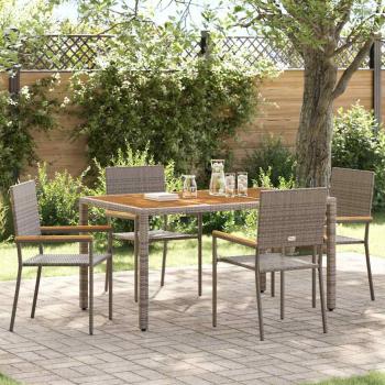 ARDEBO.de - Outdoor-Stühle 4 pcs Grau, Braun