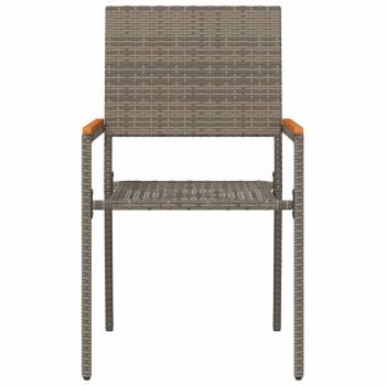 Outdoor-Stühle 4 pcs Grau, Braun