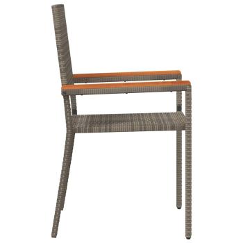 Outdoor-Stühle 4 pcs Grau, Braun