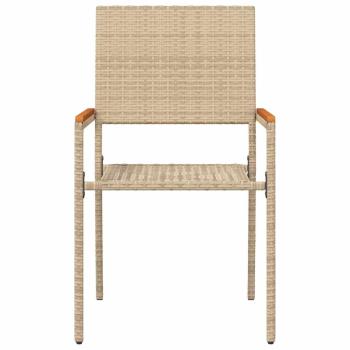 Outdoor-Stühle 4 pcs Creme, Braun
