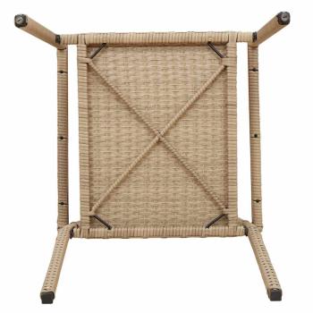 Outdoor-Stühle 4 pcs Creme, Braun