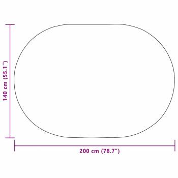Teppich Cremefarben 140 x 200 cm PP