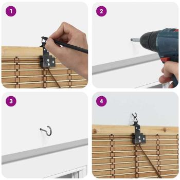 Fensterjalousien & -schatten Hellbraun 120 x 160 cm Bambus