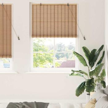 ARDEBO.de - Fensterjalousien & -schatten Hellbraun 120 x 220 cm Bambus
