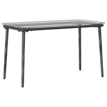 Gartentisch Schwarz 80 x 40 x 45 cm Poly Rattan