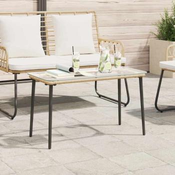 Gartentisch Natürlich 80 x 40 x 45 cm Poly Rattan