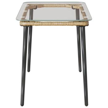 Gartentisch Natürlich 80 x 40 x 45 cm Poly Rattan