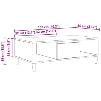 Eiche handwerklich 103,5 x 60 x 35 cm Holzwerkstoff