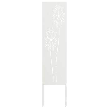 Garten dekoratives Panel Weiß 32 x 140 cm Kaltgewalzter Stahl